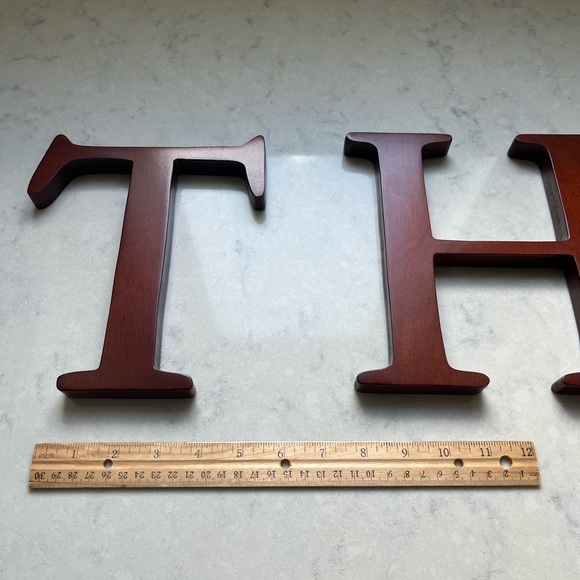 Pottery Barn Kids Mahogany Finish Wooden Letters              T-H-O-M-A-S - Picture 12 of 12